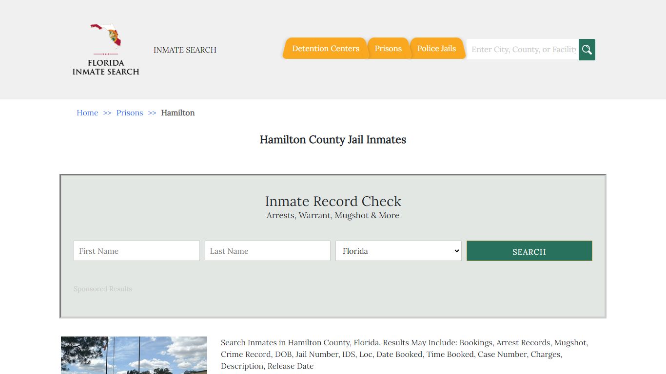Hamilton County Jail Inmates | Florida Inmate Search